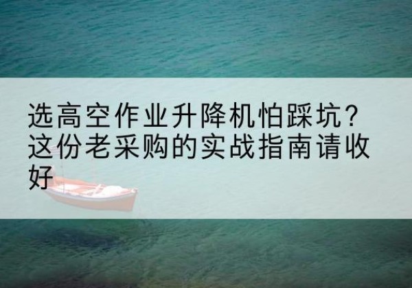 项城高空作业升降机厂家推荐-选高空作业升降机怕踩坑？这份老采购的实战指南请收好